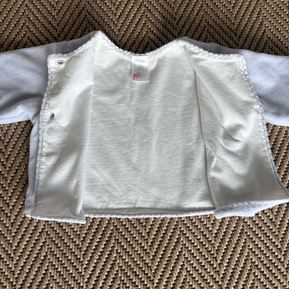 Little Me lavender velour embroidered jacket 9 mos - Picture 5 of 10